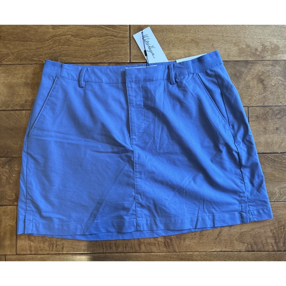 Walter Hagen Clubhouse Womens Skort Sz 16 Classic Khaki Stretch UPF 50+ Blue